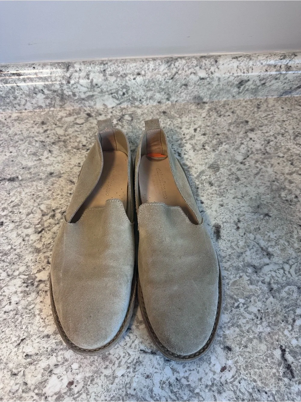 Men's Slip-On Suede Loafers, genuine Italian suede